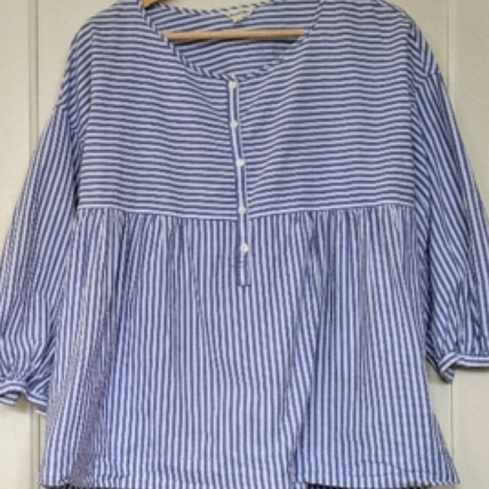 Studio Striped peasant top M